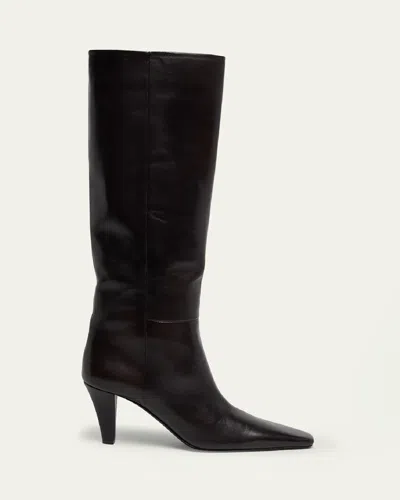 SAINT LAURENT JILL CALFSKIN KNEE BOOTS
