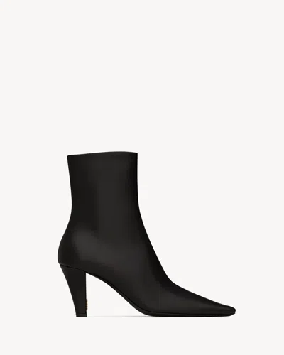 Saint Laurent "jill" Heel Ankle Boots In Black
