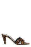 Saint Laurent 'jill' Mules In Animal Print