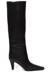 Saint Laurent Jill Pointed-toe Boots In Brown
