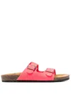Saint Laurent Men's Jimmy Flat Sandals In Suede In Rosa