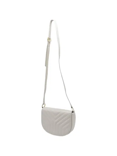 Pre-owned Saint Laurent Joan Quilted Shoulder Bag In White