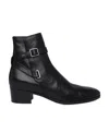 Saint Laurent Man Ankle Boots Black Size 9 Calfskin In Black