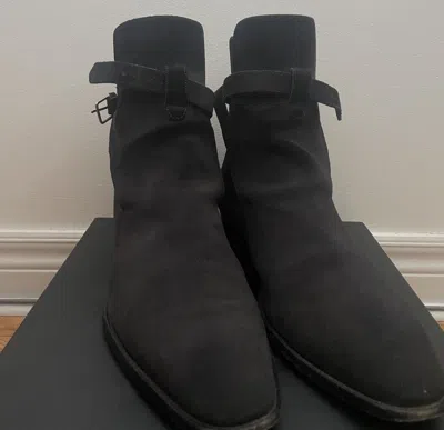 Pre-owned Saint Laurent Jodhpur Boot In Black