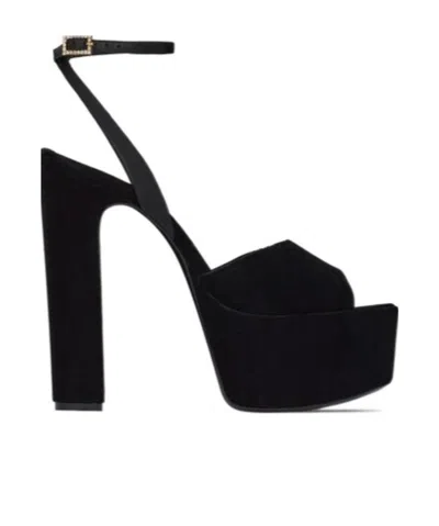 Saint Laurent Jodie 95mm Sandals In Black