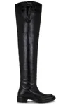 Saint Laurent Joe Over-the-knee Boots In Smooth Leather In Black