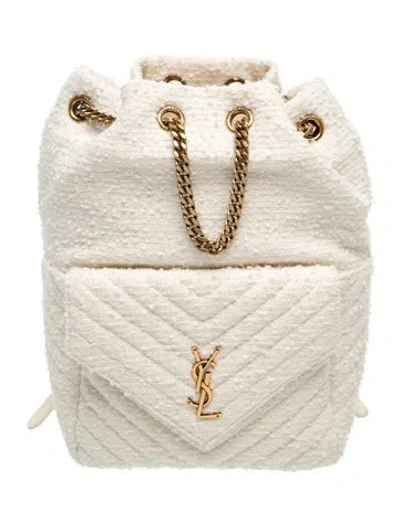 Pre-owned Saint Laurent Joe Backpack In Neutrals