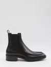 Saint Laurent Joe Leather Chelsea Boots In Black