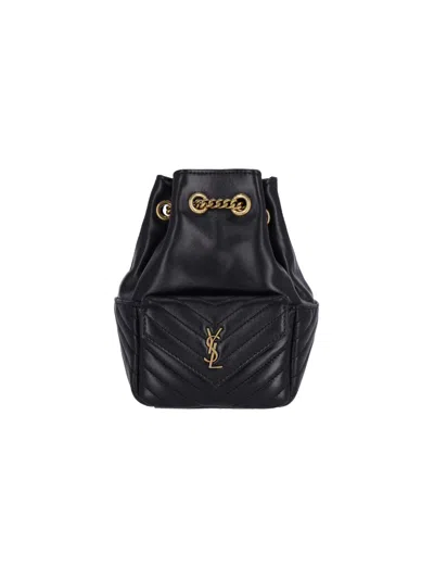 Saint Laurent 'joe' Mini Bucket Bag In Black  