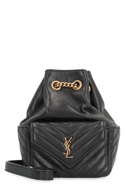 Saint Laurent Joe Mini Bucket Bag In Black