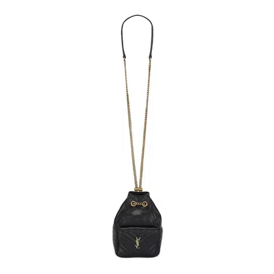 Saint Laurent Joe Mini Bucket Bag In Black