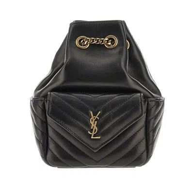 SAINT LAURENT 'JOE' NAPPA LEATHER MINI BUCKET BAG