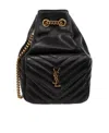 Saint Laurent Joe Quilted Backpack In Black