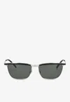 Saint Laurent Joe Rectangular Sunglasses In Black