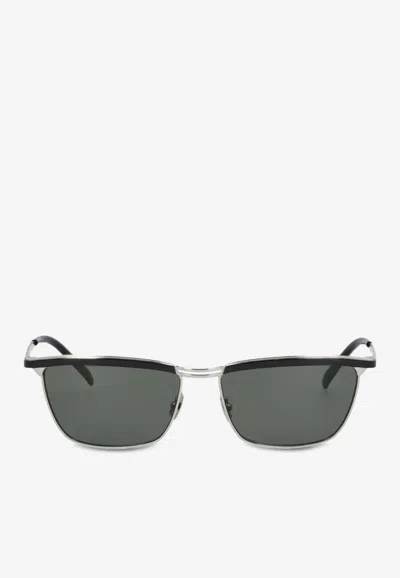 Saint Laurent Joe Rectangular Sunglasses In Black