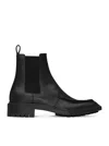 Saint Laurent 25mm Joe Pull-tab Square-toe Chelsea Boots In Black