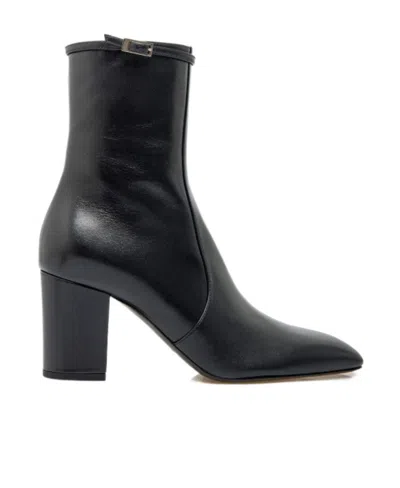 Saint Laurent Joelle 70mm Leather Boots In Black