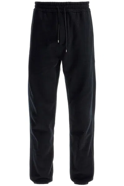 Saint Laurent Jogger Pants With Mini Embroidery In Black