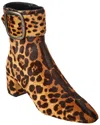 Saint Laurent Joplin 50 Haircalf Bootie In Brown
