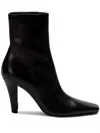 Saint Laurent Josie Embellished Leather Ankle Boots In Black