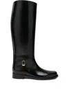 Saint Laurent Julia Leather Knee-high Boot In Multi