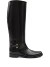 Saint Laurent Julia Calf-leather Buckle Boots In Black