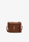 Saint Laurent Monogram Small Brick-coloured Shoulder Bag In Brown