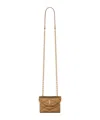 Saint Laurent June Micro Box Bag In Satin In Bitter Cocoa