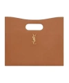 Saint Laurent Junon Leather Tote Bag In White