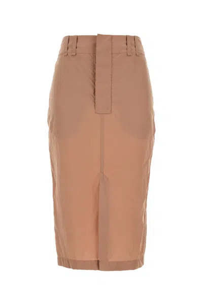 SAINT LAURENT GONNA IN CREPE ROSA CARNE DONNA