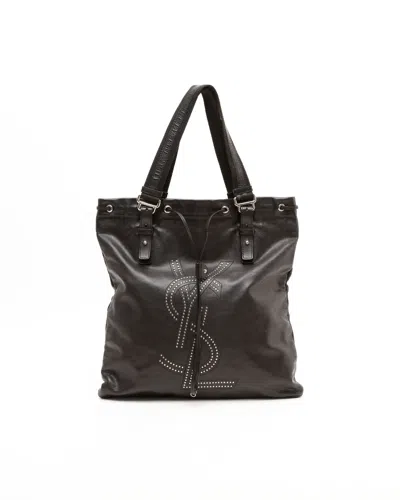 Saint Laurent Kahala Studded Tote Bag In Black