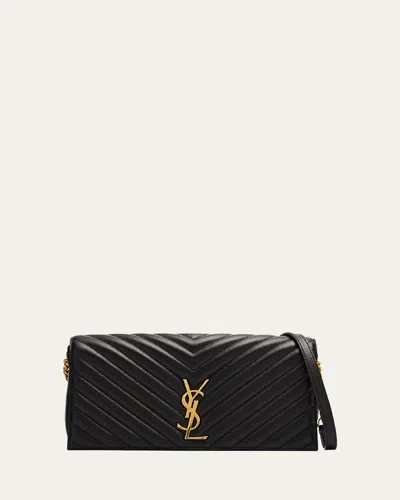 Saint Laurent Kate 99 Ysl Supple Lamb Crossbody Bag In Noir