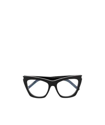 Saint Laurent Kate Cat-eye Glasses In Black