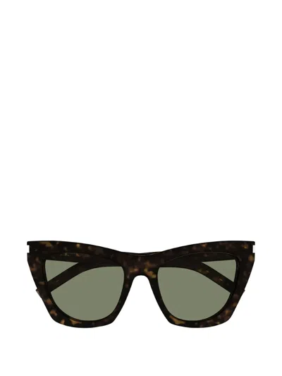 Saint Laurent Kate Cat-eye Sunglasses In 브라운