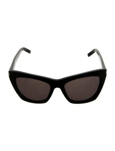 Pre-owned Saint Laurent Kate Cat-eye Sunglasses In Black
