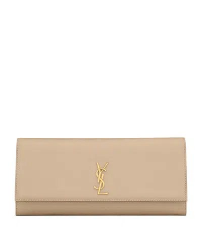 Saint Laurent Kate Chain Wallet In Sand