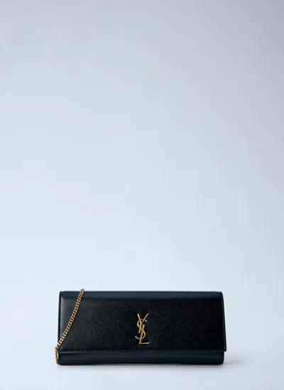 Saint Laurent Kate Clutch Bag In Black