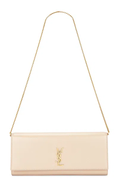 Saint Laurent Kate Clutch On Chain In Brown