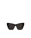 Saint Laurent Kate D-frame Sunglasses In Black