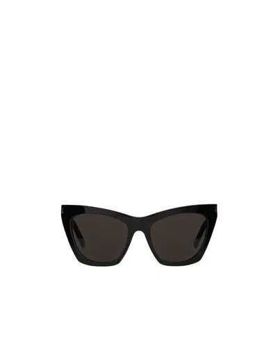 Saint Laurent Kate D-frame Sunglasses In Black