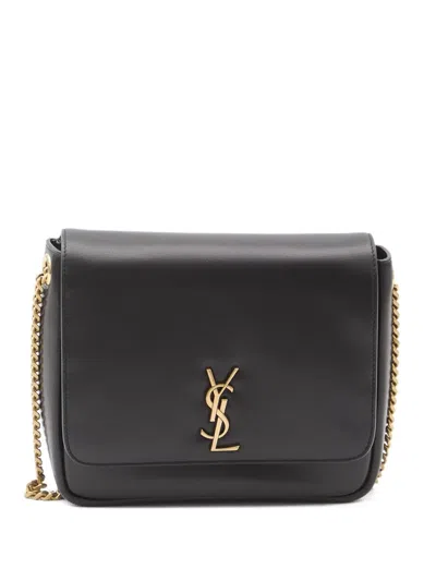 Saint Laurent Kate Leather Cross Body Bag In Black