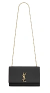 Saint Laurent Kate Leather Crossbody Bag In Black