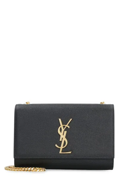 Saint Laurent Kate Leather Crossbody Bag In Black