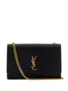 Saint Laurent Kate Small Ysl Shoulder Bag In Leather In Black