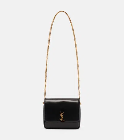 Saint Laurent Kate Leather Shoulder Bag In Black