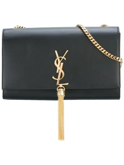 Saint Laurent Kate Logo Plaque Shoulder Bag