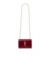 Saint Laurent Kate Logo Plaque Small Shoulder Bag In Red