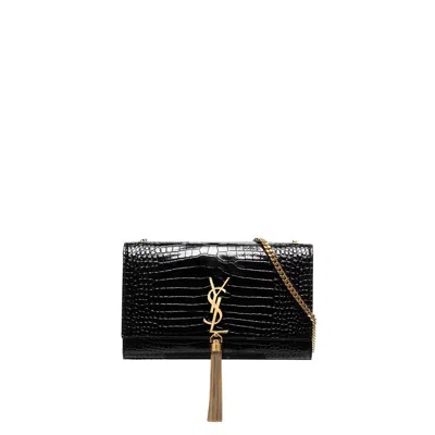Saint Laurent Kate Medium Leather Bag In Black