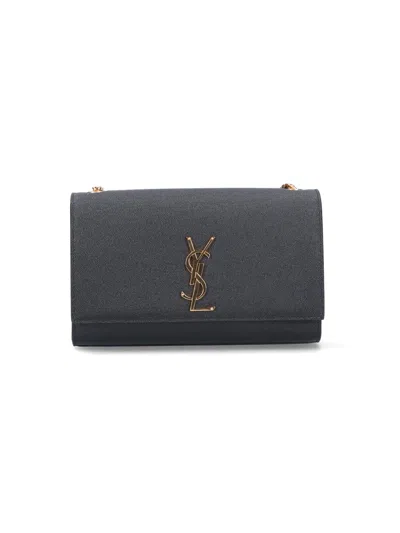 Saint Laurent 'kate' Medium Shoulder Bag In Black  