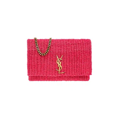 Pre-owned Saint Laurent Kate Medium Supple Chain Bag 'pink Glow'